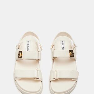 Steve Madden Women's Mona Cream Sandals in Bone sz 9